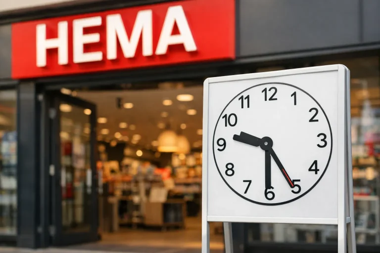 Bedrijven in Rijssen HEMA-winkelgevel met klok bij de ingang